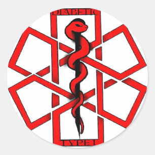 Slecht A$ Diabetisch Ronde Sticker