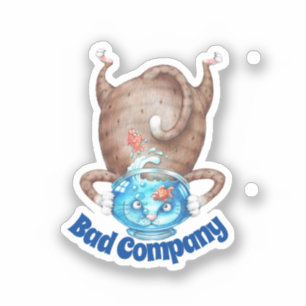 Slecht bedrijf snijden sticker