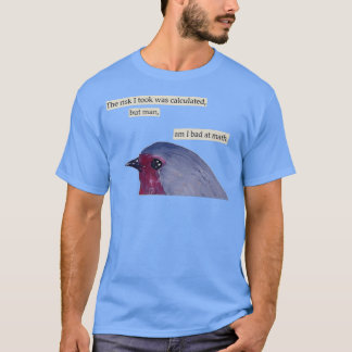 Slecht bij Wiskunde vogel T-shirt