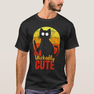 Slecht Cute Kat Met Mes Halloween Gruwelijk T-shirt