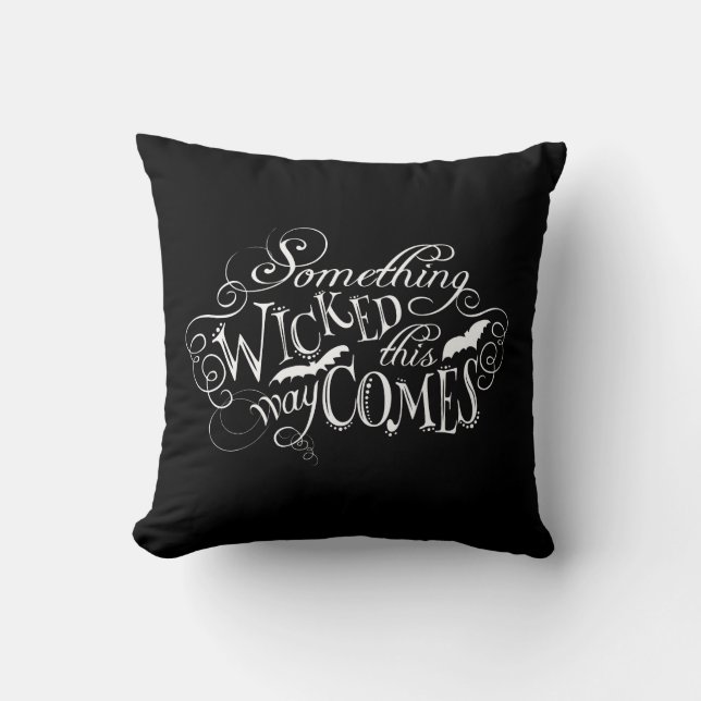 Slecht Ding Chalkboard Halloween Kussen (Voorkant)