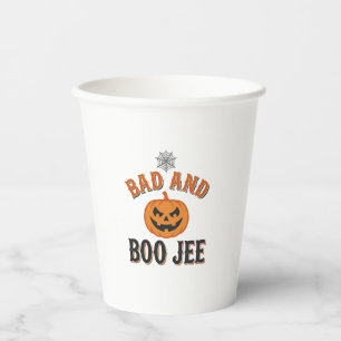 Slecht en Boo Jee Halloween Pompoen Grafisch_1 Papieren Bekers