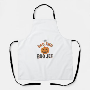 Slecht en Boo Jee Halloween Pompoen Grafisch_1 Schort