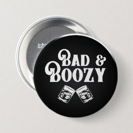 Slecht en Dronken Klassieke Ronde Sticker Button 7,6 Cm