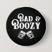 Slecht en Dronken  Klassieke Ronde Sticker Button 7,6 Cm (Voorkant)