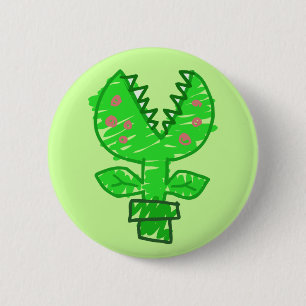 Slecht getrokken Plant Ronde Button 5,7 Cm