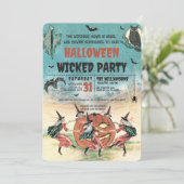 Slecht Halloween-feest Kaart (Staand voorkant)