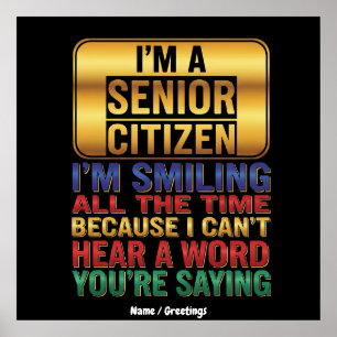 Slecht Horend Maar Vol Humor Grappig Ouderen Cadea Poster