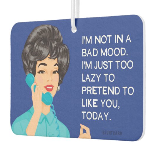 Slecht humeur! - Grappig Luchtverfrisser (Links)