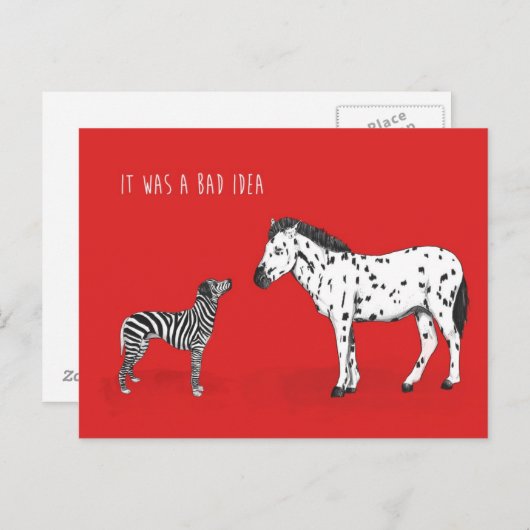 Slecht idee briefkaart (Voorkant / Achterkant)