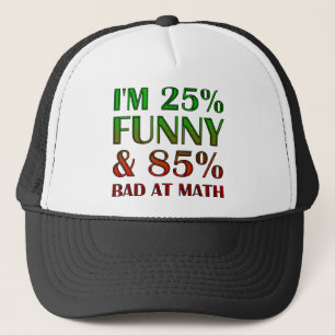 Slecht in Wiskunde Grappige Bal Cap Trucker Hoed Pet