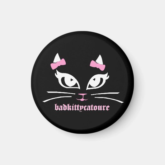 Slecht Kat Catoure Itsy Zwarte Button Magneet (Voorkant)