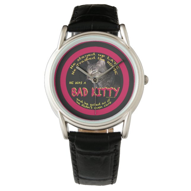 Slecht Kat eWatch Horloge (Voorkant)