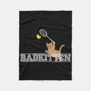 Slecht Kitten Grappig Badminton Kattenliefhebbers Fleece Deken