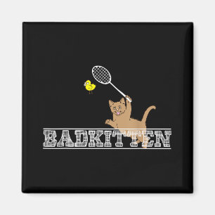 Slecht Kitten Grappig Badminton Kattenliefhebbers Magneet