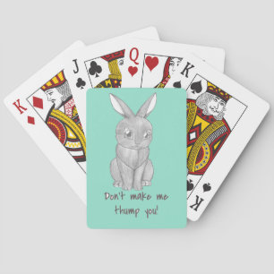 Slecht konijn, laat me je niet slaan pokerkaarten