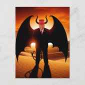 Slecht Man in een rood Pet Briefkaart (Voorkant)