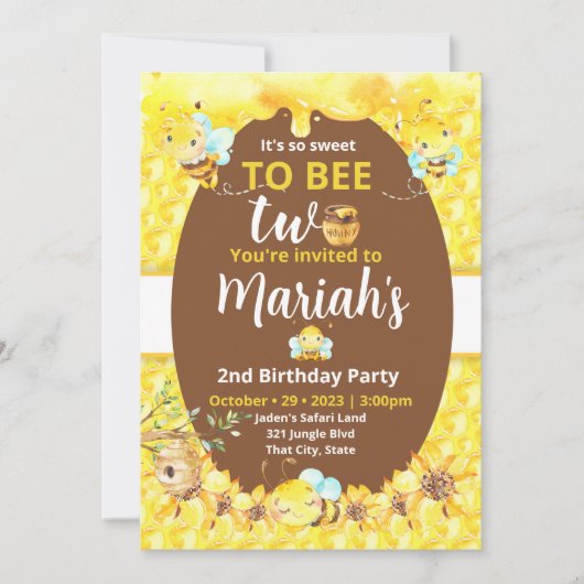 Slecht om twee te zijn uitnodiging (Voorkant)