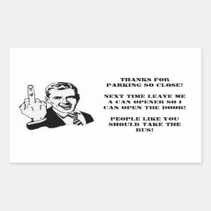 Slecht parkeerteken voor drivers rechthoekige sticker