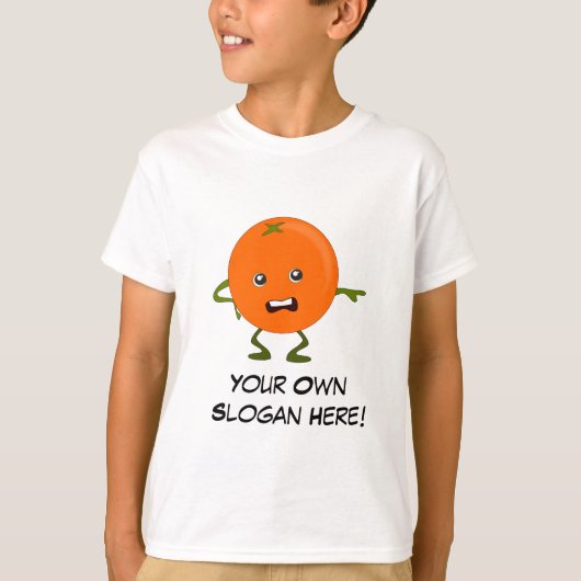 Slecht Sinaasappel met  slogan T-shirt (Voorkant)