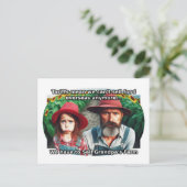 Slecht tarief verdrietige boeren briefkaart (Staand voorkant)