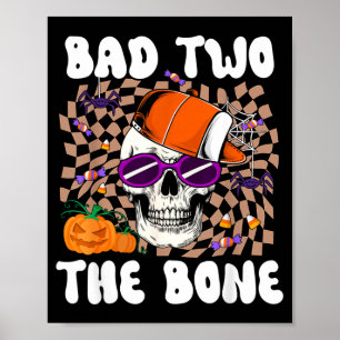 Slecht tot op het Bot Grappige Schedel Skelet Hall Poster