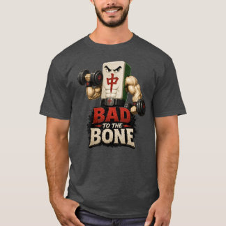 Slecht tot op het Bot Rode Draak Mahjong gewichthe T-shirt