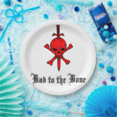 Slecht voor de Bone Halloween Papieren Bordje (Feest)