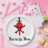 Slecht voor de Bone Halloween Papieren Bordje (Feest)