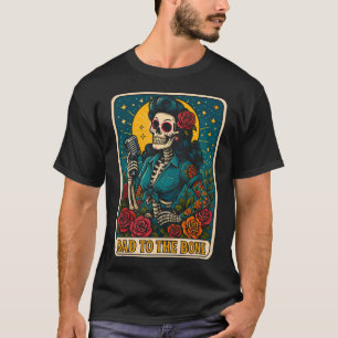 Slecht voor de Bone Retro Skeleton Singer T-shirt