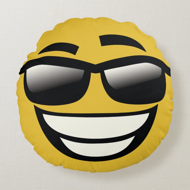 slecht voor de botemoji rond kussen (Voorkant)