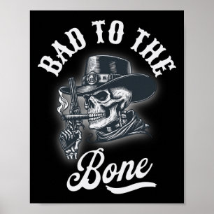 Slecht voor de botschedel Rebel Edgy Halloween Cow Poster