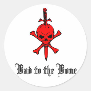 Slecht voor de botte ronde sticker