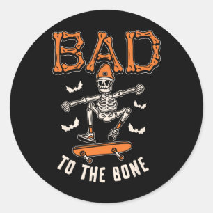 Slecht voor het botskelet Grappig Skateboard Peute Ronde Sticker