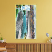 Slecht water in het National Monument (Death Valle Canvas Afdruk (Insitu (Woonkamer))