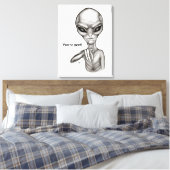 Slechte Alien, jij bent de volgende! Canvas Afdruk (Insitu (Slaapkamer))