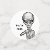 Slechte Alien, jij bent de volgende! Confetti (Kleine voorkant)