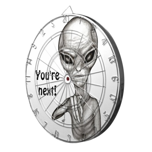 Slechte Alien, jij bent de volgende! Dartbord (Voorkant Rechts)