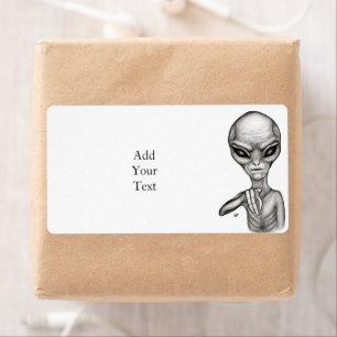 Slechte Alien, jij bent de volgende! Etiket