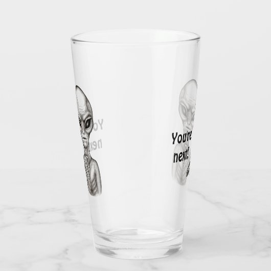 Slechte Alien, jij bent de volgende! Glas (Rechts)