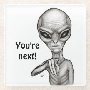 Slechte Alien, jij bent de volgende! Glazen Onderzetter