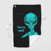 Slechte Alien, jij bent de volgende! Golfhanddoek (Insitu)