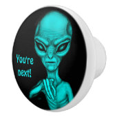 Slechte Alien, jij bent de volgende! Keramische Knop (Rechts)