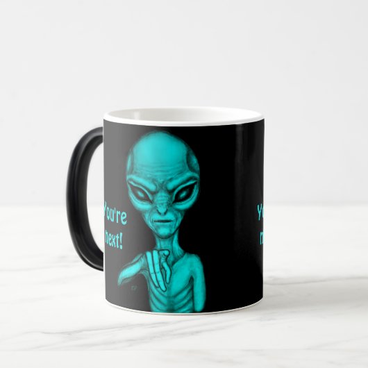 Slechte Alien, jij bent de volgende! Magische Mok (Voorkant links)