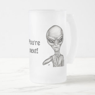 Slechte Alien, jij bent de volgende! Matglas Bierpul