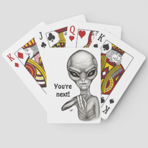 Slechte Alien, jij bent de volgende! Pokerkaarten