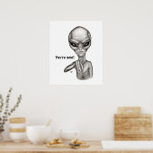 Slechte Alien, jij bent de volgende! Poster (Keuken)