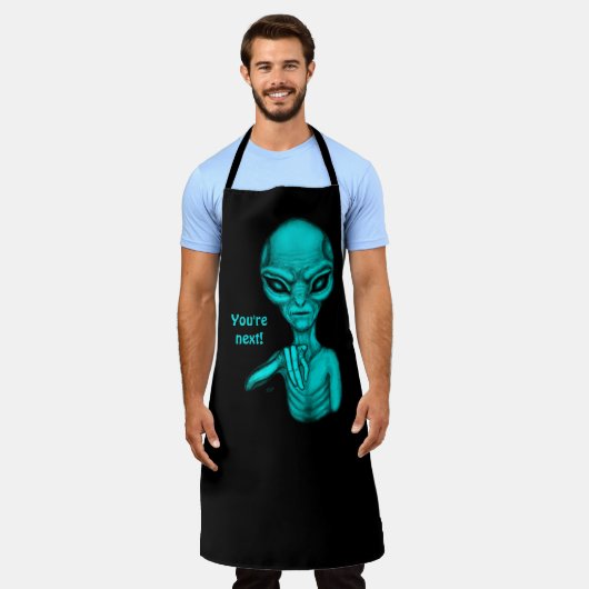 Slechte Alien, jij bent de volgende! Schort (Gedragen)