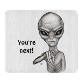 Slechte Alien, jij bent de volgende! Snijplank (Voorkant)