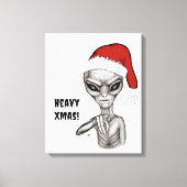 Slechte alien, zware kerst! canvas afdruk (Voorkant)